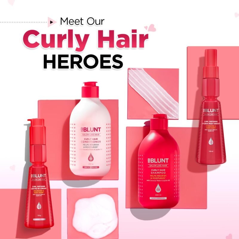 BBLUNT Curl Defining Hydra-Mist Serum with Jojoba Oil and Coconut Water for Hydrated & Nourished Curls - 150 ml | Hydrates & Nourishes Hair | Smoothens Hair | Tames Frizz